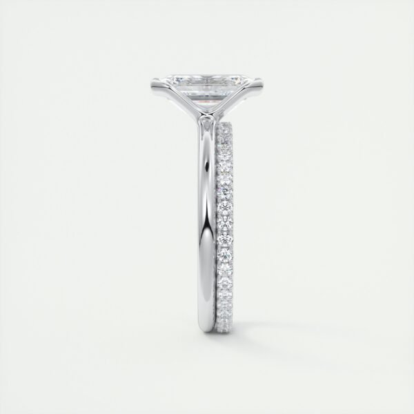 Emerald Cut Diamond Bezel Solitaire Ring - Image 12