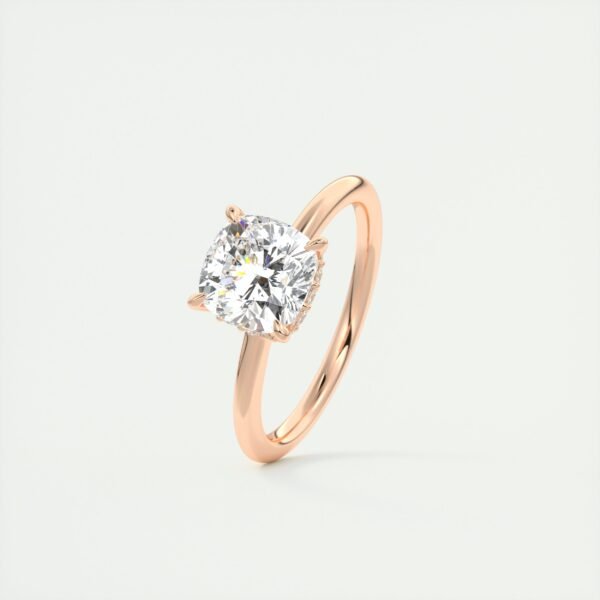 Cushion Cut Diamond Solitaire Ring - Image 7