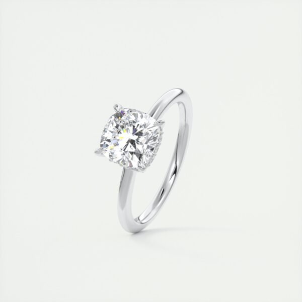 Cushion Cut Diamond Solitaire Ring - Image 14