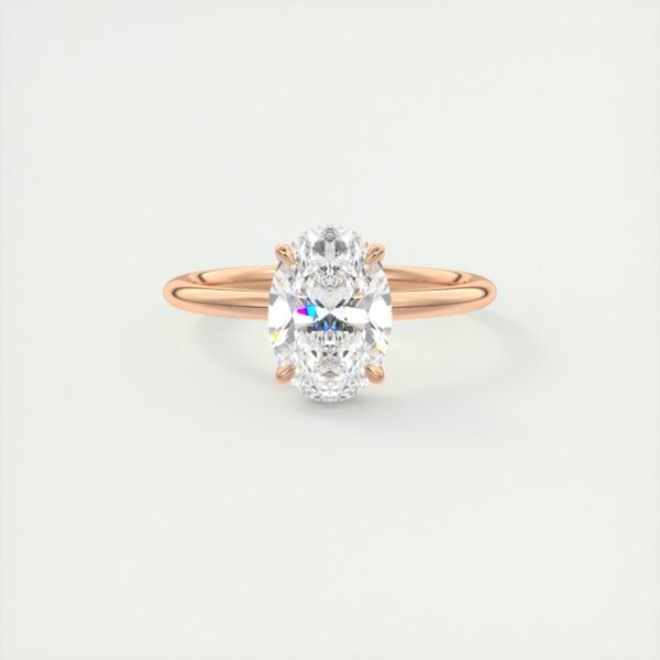 Classic Oval Diamond Solitaire Ring