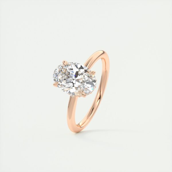 Classic Oval Diamond Solitaire Ring - Image 7