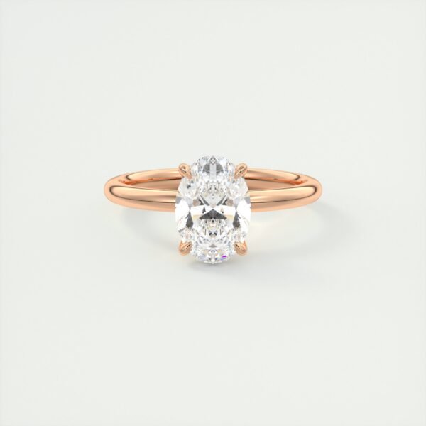Classic Oval Diamond Solitaire Ring