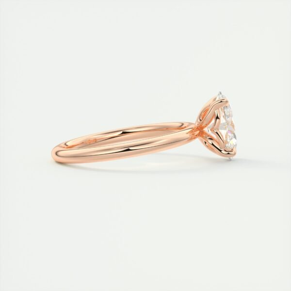 Classic Oval Diamond Solitaire Ring - Image 2