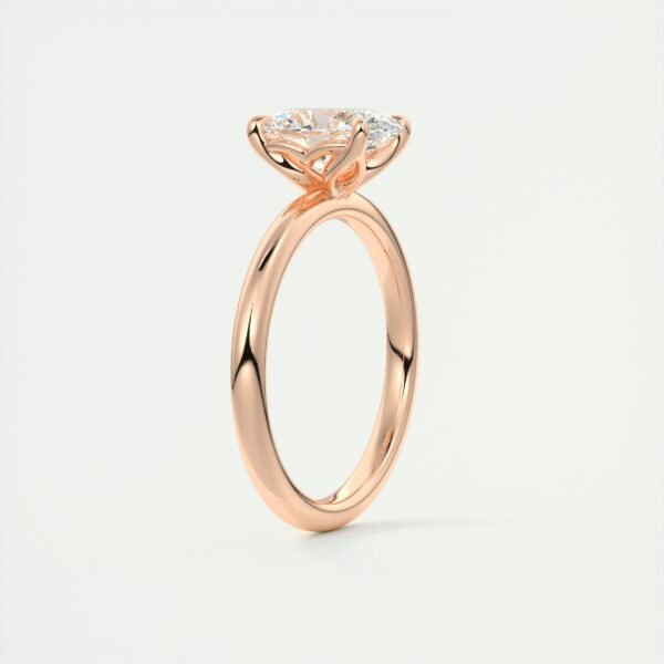 Classic Oval Diamond Solitaire Ring - Image 5
