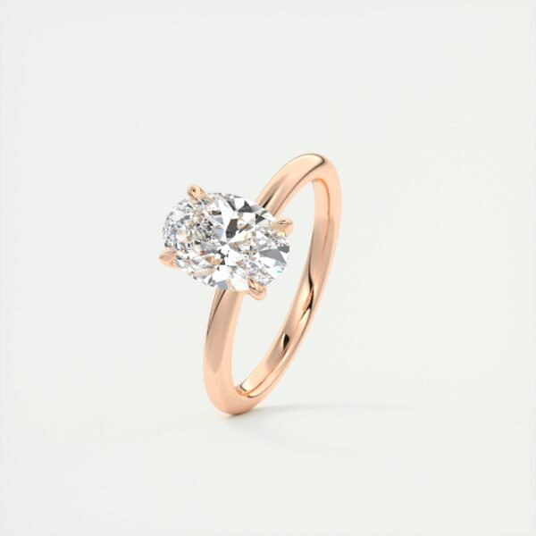 Classic Oval Diamond Solitaire Ring - Image 7