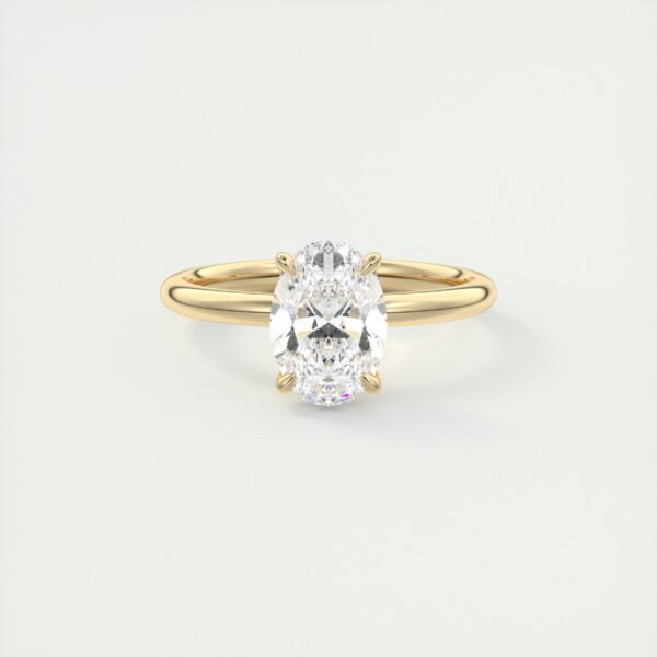 Classic Oval Diamond Solitaire Ring - Image 15