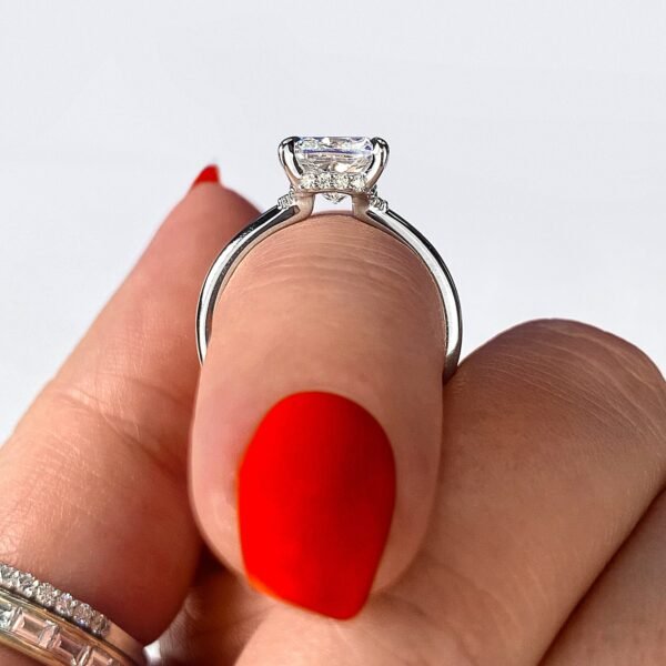 Cushion Cut Diamond Solitaire Ring - Image 23