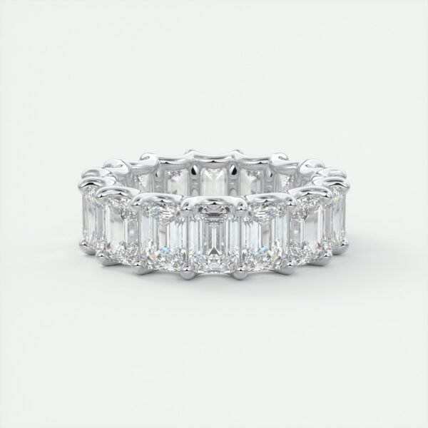 Emerald Cut Diamond Eternity Band - Image 2