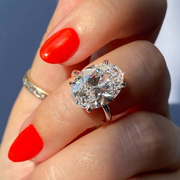 Classic Oval Diamond Solitaire Ring - Image 30