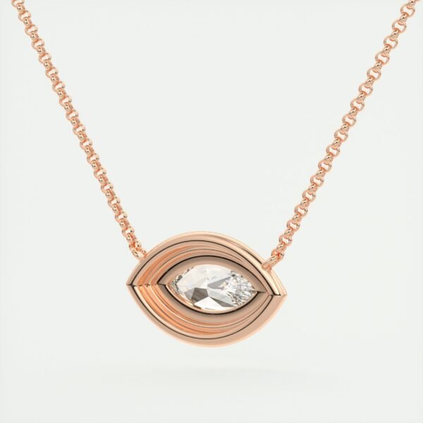 Marquise Diamond Eye Pendant - Image 5