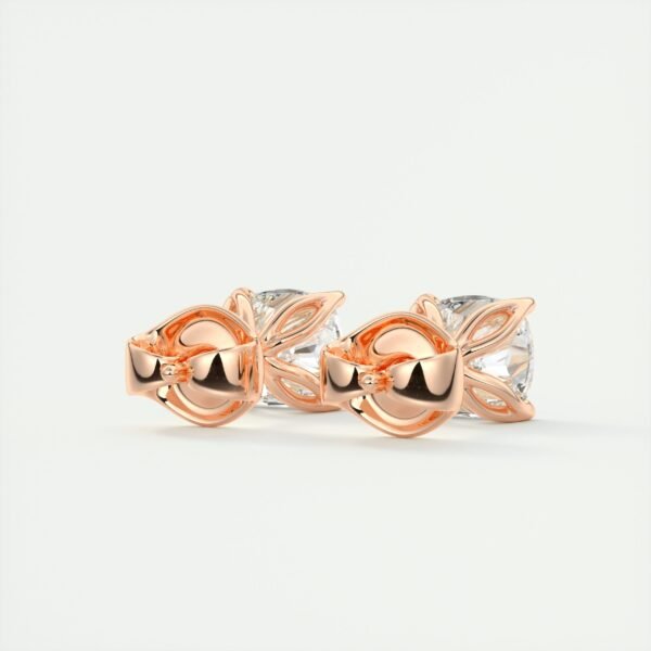 1 Carat Cushion Cut Lab Diamond Stud Earrings - Image 12