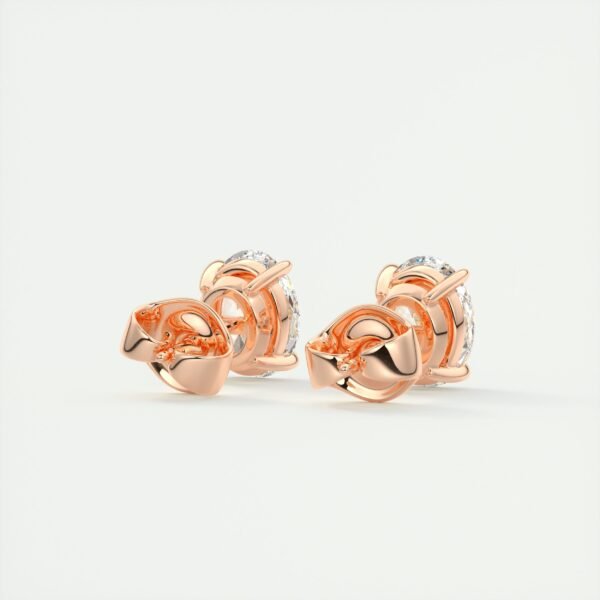2 Carat Oval Lab Diamond Stud Earrings - Image 11