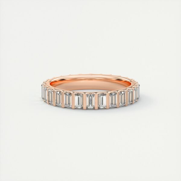 Classic Emerald Cut Diamond Eternity Band