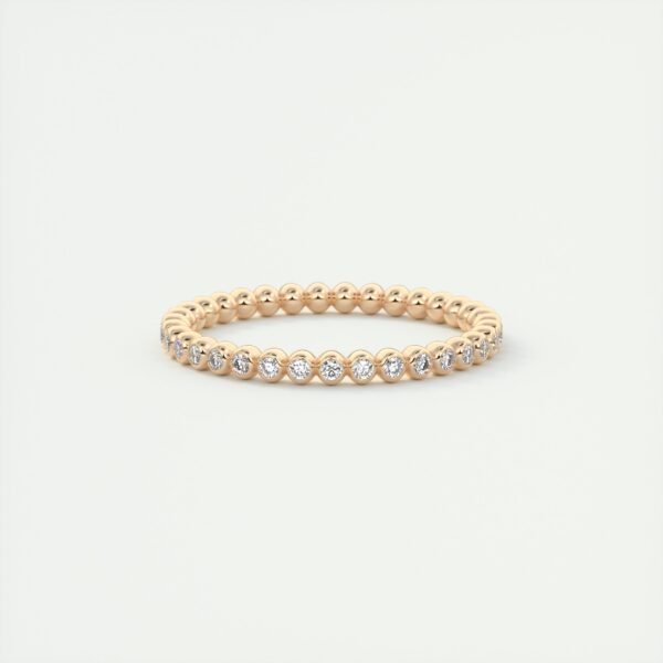 Classic Beaded Diamond Eternity Band