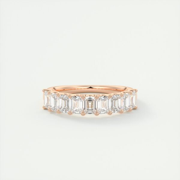 Classic Emerald Cut Diamond Eternity Band - Image 2