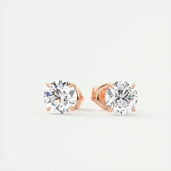 1.5 Carat Round Brilliant Cut Lab Diamond Stud Earrings - Image 2