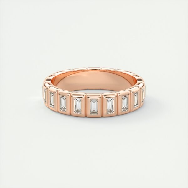 Classic Emerald Cut Diamond Eternity Band