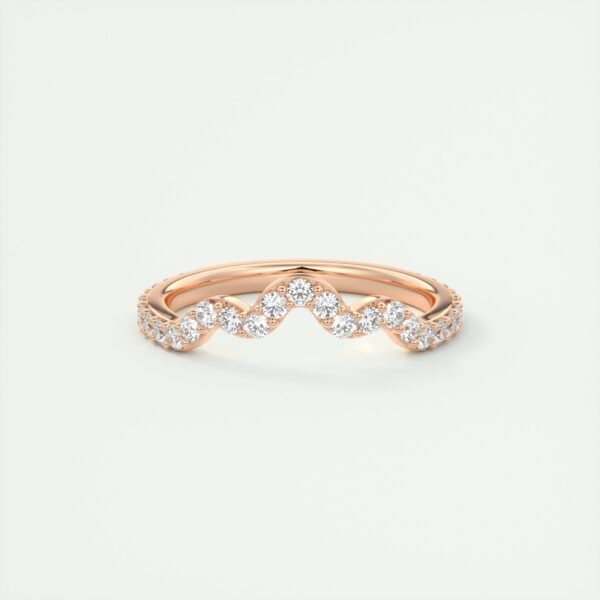 Wavy Cloud Diamond Eternity Band