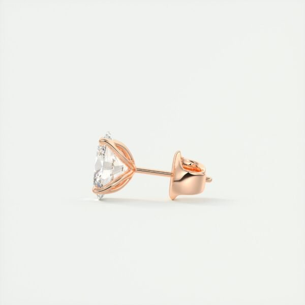 3 Carat Oval Lab Diamond Stud Earrings - Image 10