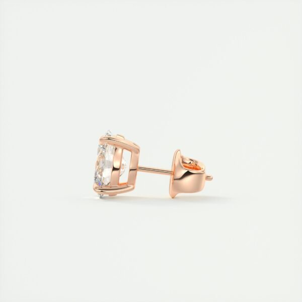 2 Carat Oval Lab Diamond Stud Earrings - Image 8