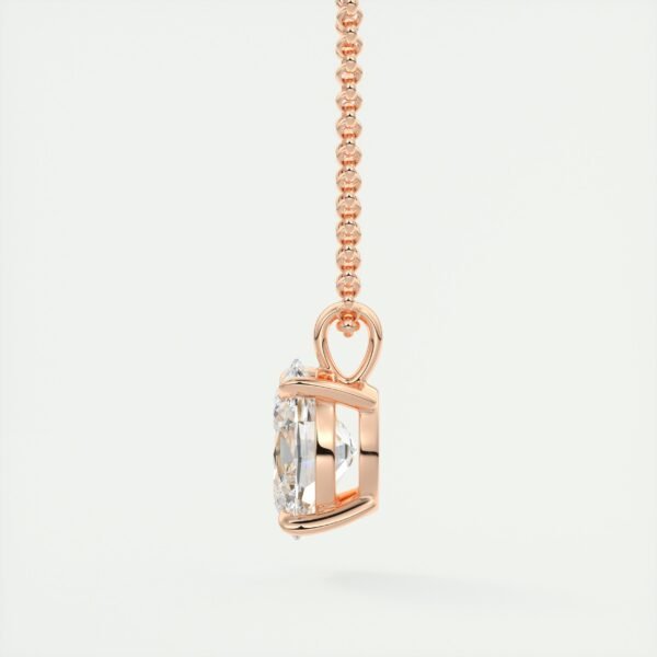 Classic Oval Diamond Solitaire Pendant - Image 9