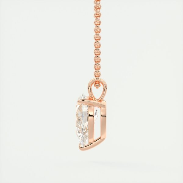 Solitaire Pear-Shaped Diamond Pendant - Image 5