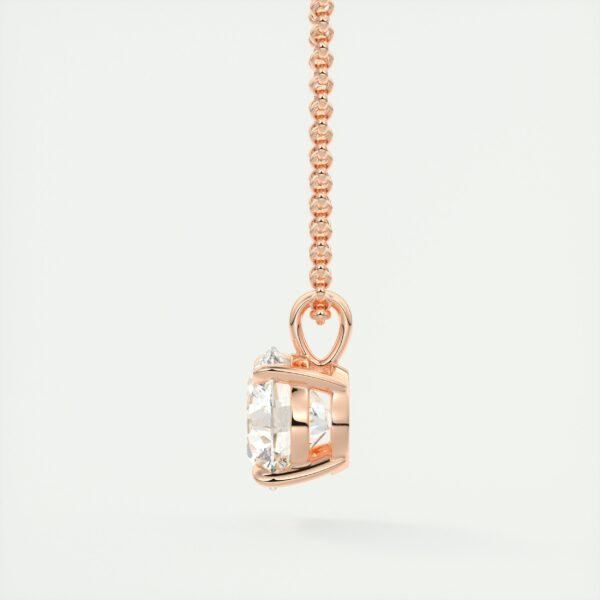 Solitaire Round Diamond Pendant - Image 5