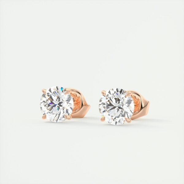 1.5 Carat Round Brilliant Cut Lab Diamond Stud Earrings - Image 4
