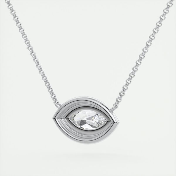 Marquise Diamond Eye Pendant - Image 6