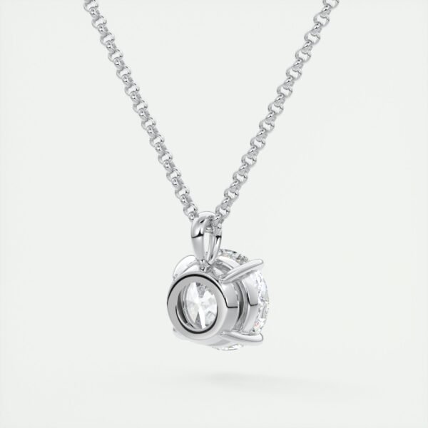 Solitaire Round Diamond Pendant - Image 6