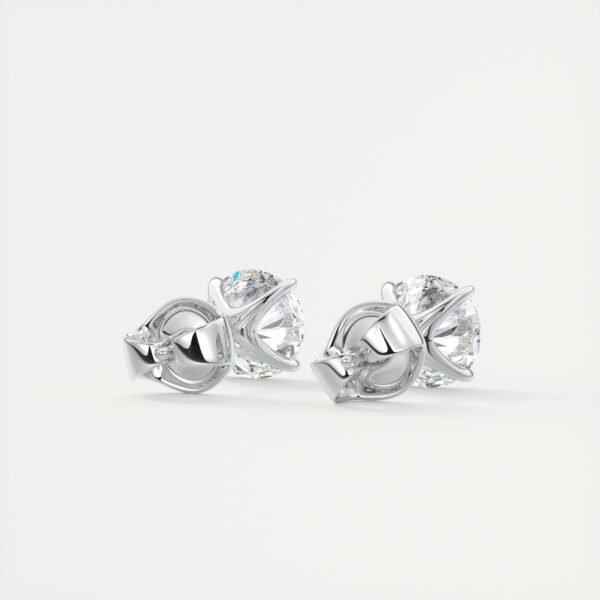 1.5 Carat Round Brilliant Cut Lab Diamond Stud Earrings - Image 5