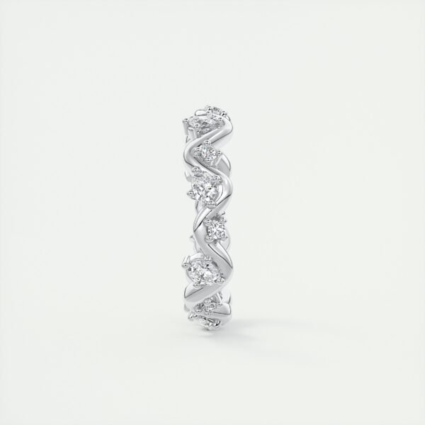 Wavy Mixed Cut Diamond Eternity Band - Image 4