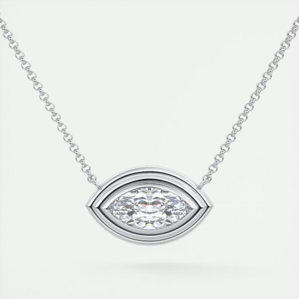 Marquise Diamond Eye Pendant - Image 8