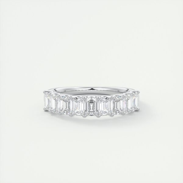 Classic Emerald Cut Diamond Eternity Band - Image 4