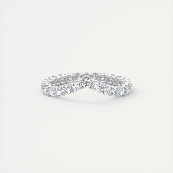 V-Shaped Diamond Eternity Band - Image 3