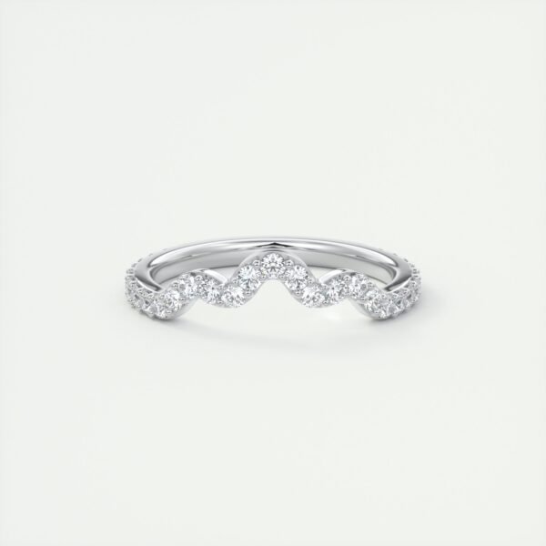 Wavy Cloud Diamond Eternity Band - Image 3