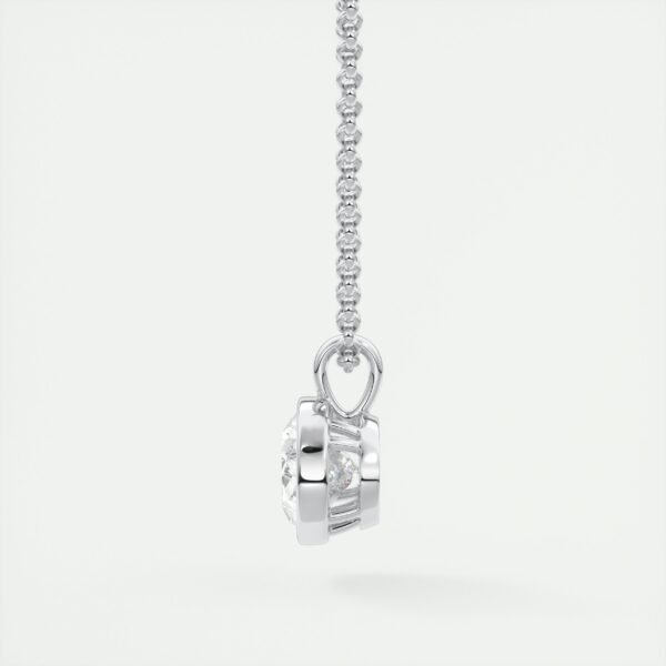 Oval Diamond Bezel Pendant - Image 8
