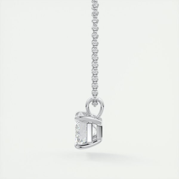 Emerald Cut Diamond Solitaire Pendant - Image 9