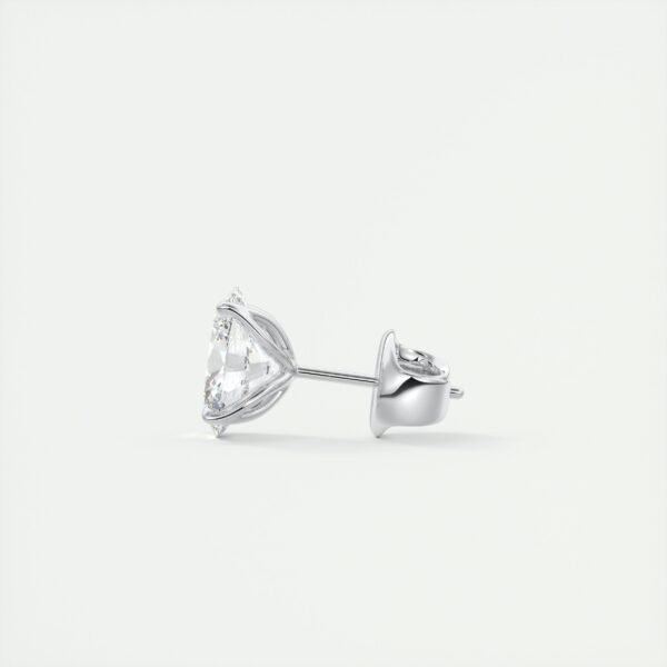 3 Carat Oval Lab Diamond Stud Earrings - Image 5