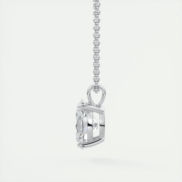 Classic Oval Diamond Solitaire Pendant - Image 5