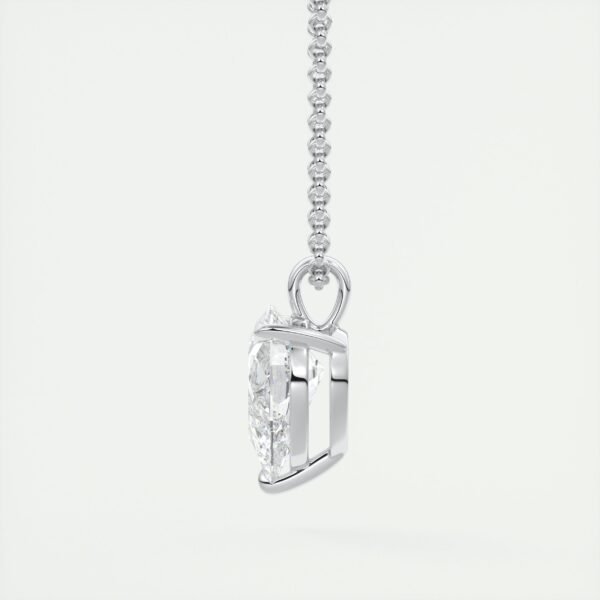 Solitaire Pear-Shaped Diamond Pendant - Image 9