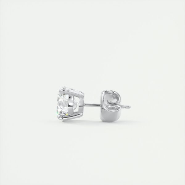 4 Carat Total Weight Round Brilliant Lab Diamond Stud Earrings - Image 8