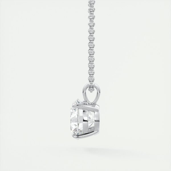 Solitaire Round Diamond Pendant - Image 9