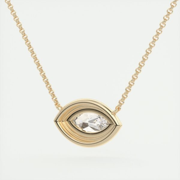 Marquise Diamond Eye Pendant - Image 10