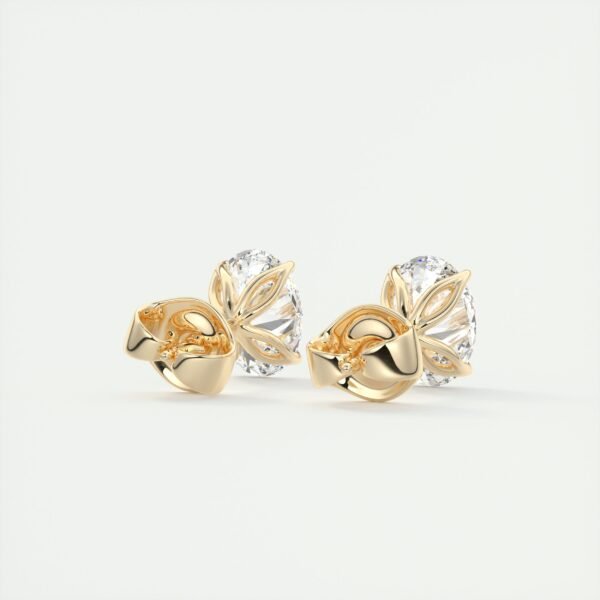 3 Carat Oval Lab Diamond Stud Earrings - Image 4