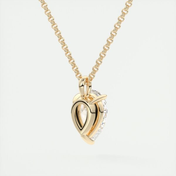 Solitaire Pear-Shaped Diamond Pendant - Image 10