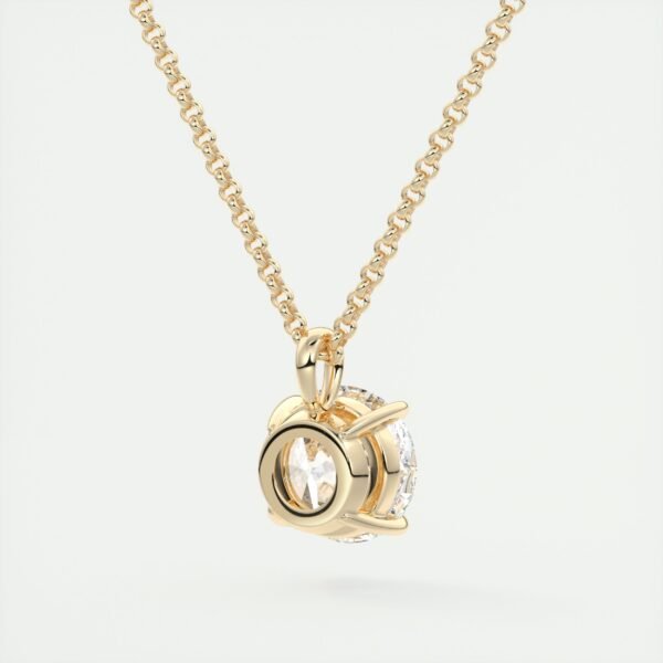 Solitaire Round Diamond Pendant - Image 10