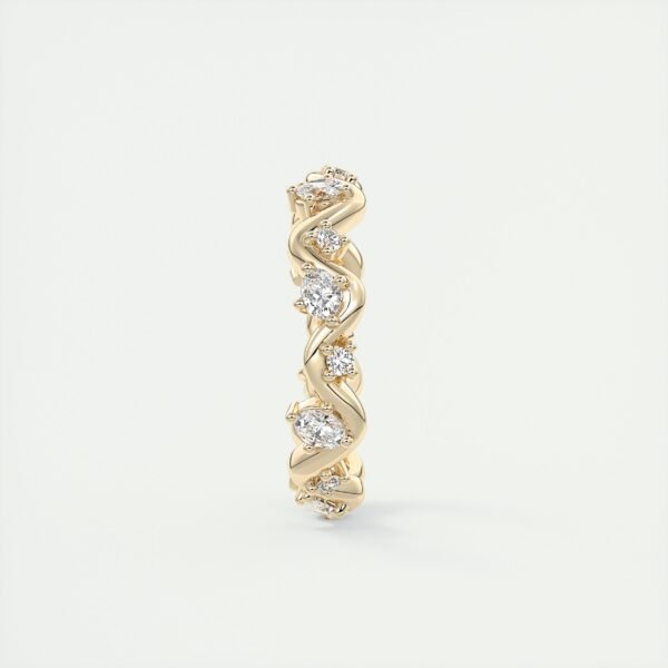Wavy Mixed Cut Diamond Eternity Band - Image 6