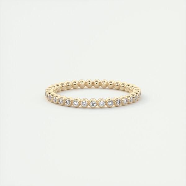 Classic Beaded Diamond Eternity Band - Image 5