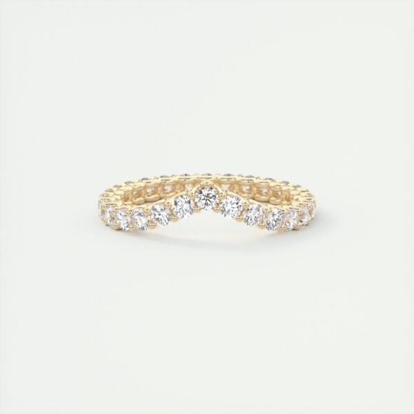 V-Shaped Diamond Eternity Band - Image 5